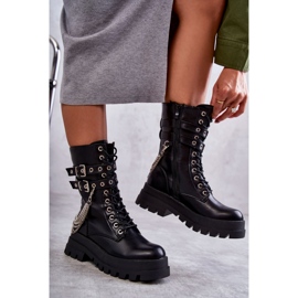 PG1 Bottes Hautes Ouvrières Avec Chaîne Noir Montero 2