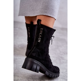 PG1 Bottines noires en daim chaud pour femme Hermesa le noir 4
