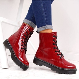 Boots laquées isolées S. Barski W OLI71B Rouge 2 Boots laquées isolées S. Barski W OLI71B Rouge 2