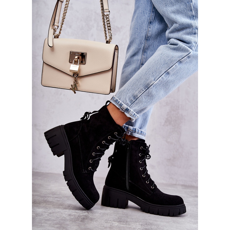 PG1 Bottes Chaudes En Daim Pour Femme Avec Fermeture Éclair Noir Emilien le noir 3