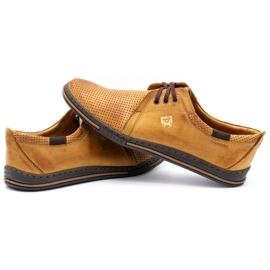 Polbut Chaussures pour hommes en cuir 343 perforation rouge beige 4 Polbut Chaussures pour hommes en cuir 343 perforation rouge beige 4