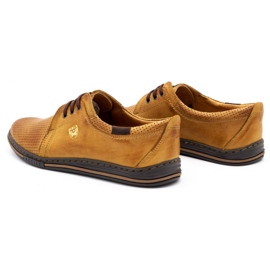 Polbut Chaussures pour hommes en cuir 343 perforation rouge beige 5 Polbut Chaussures pour hommes en cuir 343 perforation rouge beige 5