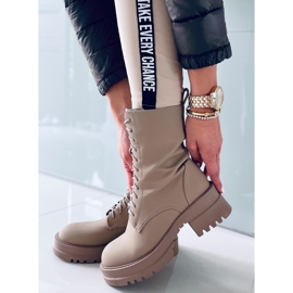 Bottines à lacets Jasper Abricot beige 3