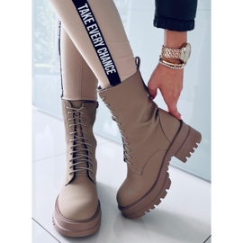Bottines à lacets Jasper Abricot beige 1