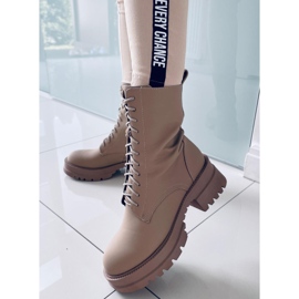Bottines à lacets Jasper Abricot beige 2
