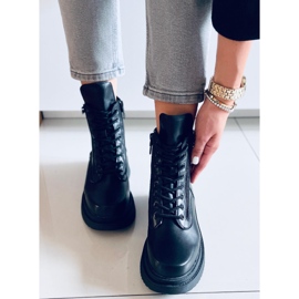 Bottines à semelles hautes Edvin Black noir 2