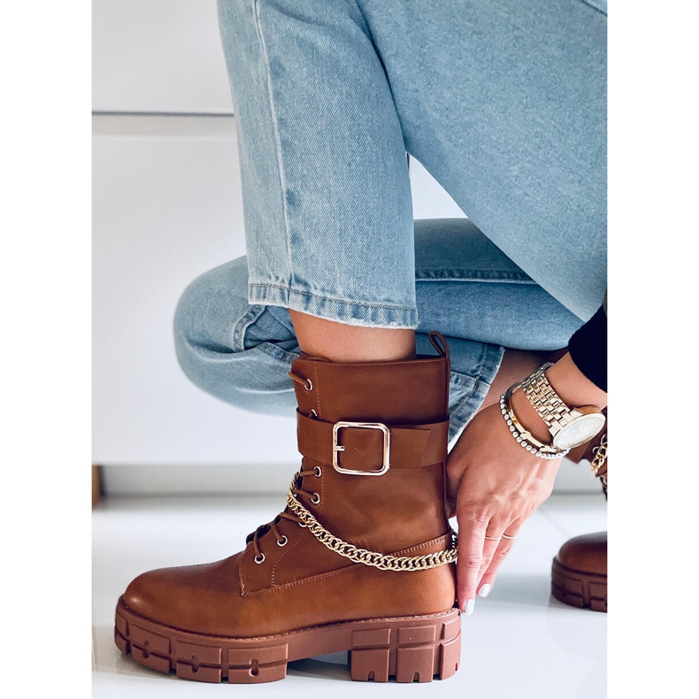 Bottes militaires Maude Camel brun 2