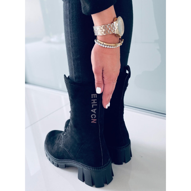 Bottines à lacets Arne noires le noir 2