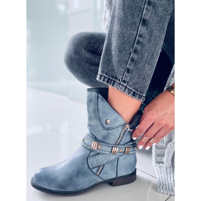 Bottes femme Yidu Bleu 1