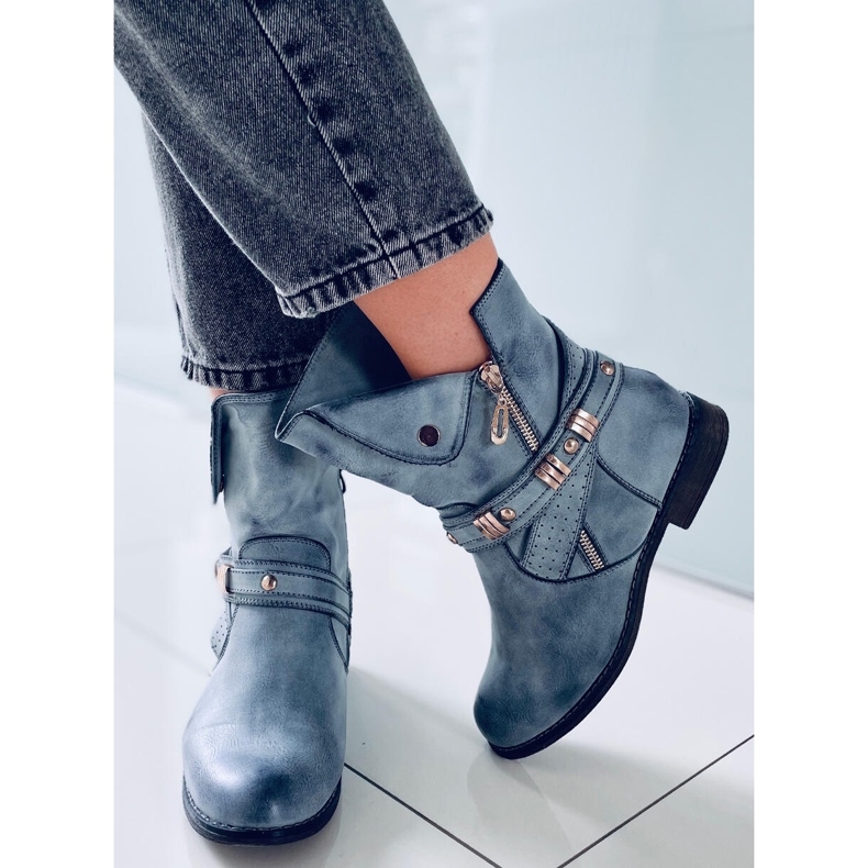 Bottes femme Yidu Bleu 2
