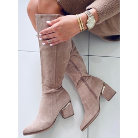 Bottes à talon Heather L.KHAKI beige kaki 2 Bottes à talon Heather L.KHAKI beige kaki 2