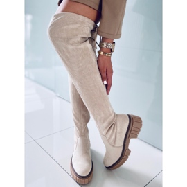 Bottes Alyssa Beige, femmes 1