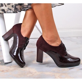 Chaussures de jazz pour femmes sur un poteau Jezzi marron rouge multicolore 1