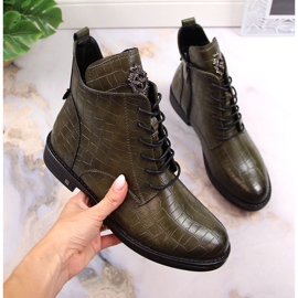 Bottines Potocki Warm Crocodile Vert Femme 6
