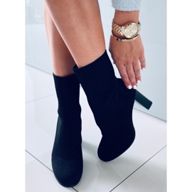 Bottines chaussettes noires à talons hauts Hermione le noir 2 Bottines chaussettes noires à talons hauts Hermione le noir 2