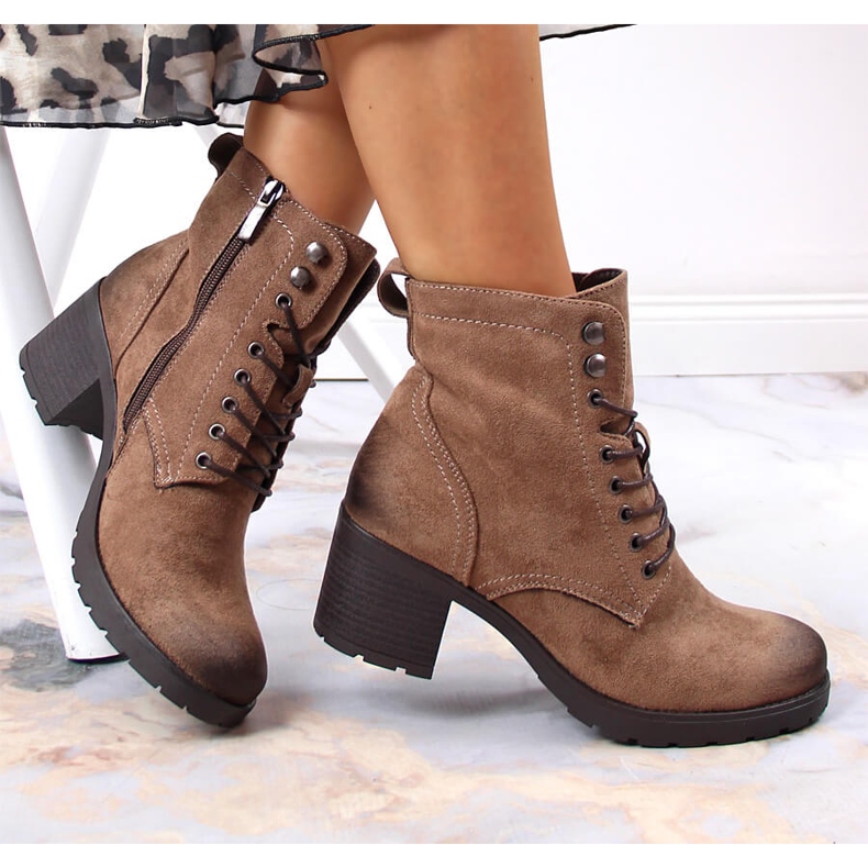 Bottes chaudes en daim marron femme Potocki brun 1