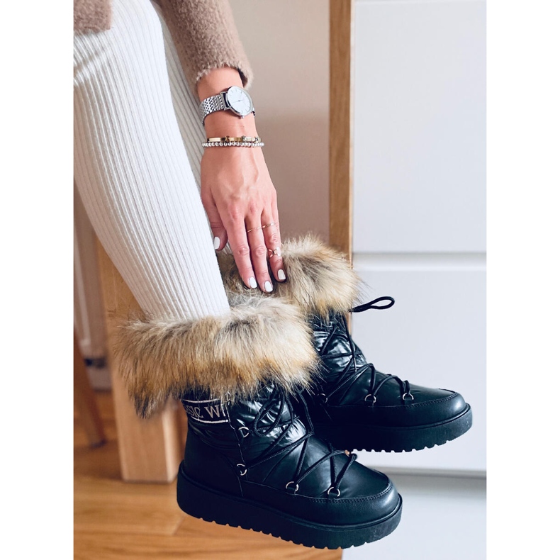 Bottes de neige Einar noires pour femmes 1