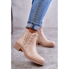 PG1 Boots Cuir Workery Beige Ferra 2