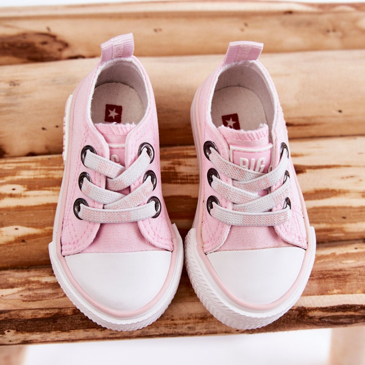 Baskets matérielles pour enfants Big Star KK374052 Rose 1
