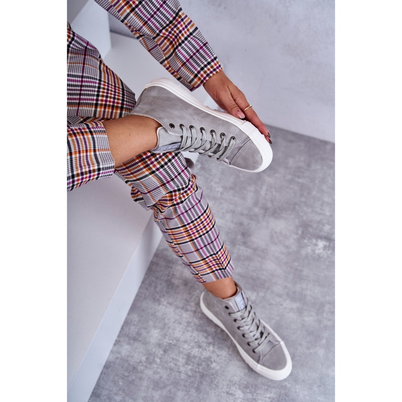 Baskets Femme Big Star High Gris Chaud EE274114 2