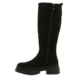 Evento Bottes en Daim à Fond Épais 22KZ35-5223 Noir le noir 1