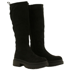 Evento Bottes en Daim à Fond Épais 22KZ35-5223 Noir le noir 3