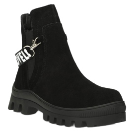 Bottines à enfiler en daim avec décoration Filippo DBT3927 Noir 2