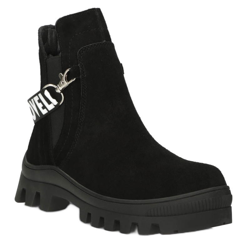 Bottines à enfiler en daim avec décoration Filippo DBT3927 Noir 2