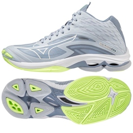 Mizuno Wave Lightning Z7 Mid W V1GC225002 chaussures de volley-ball gris nuances de gris 1