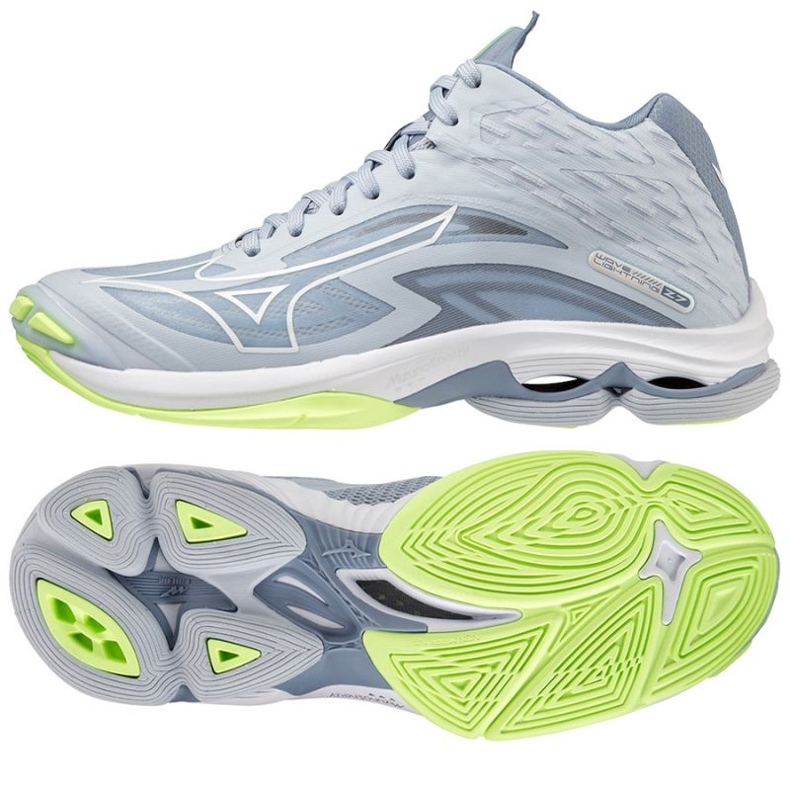 Mizuno Wave Lightning Z7 Mid W V1GC225002 chaussures de volley-ball gris nuances de gris 1