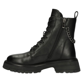 Bottes pour femmes avec une épingle de sécurité et Filippo DBT4059 Black Chain le noir 2