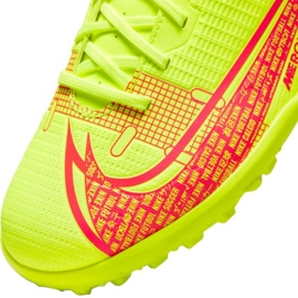 Nike Mercurial Vapor 14 Club Tf Jr CV0945 760 chaussures de football jaune jaunes 4