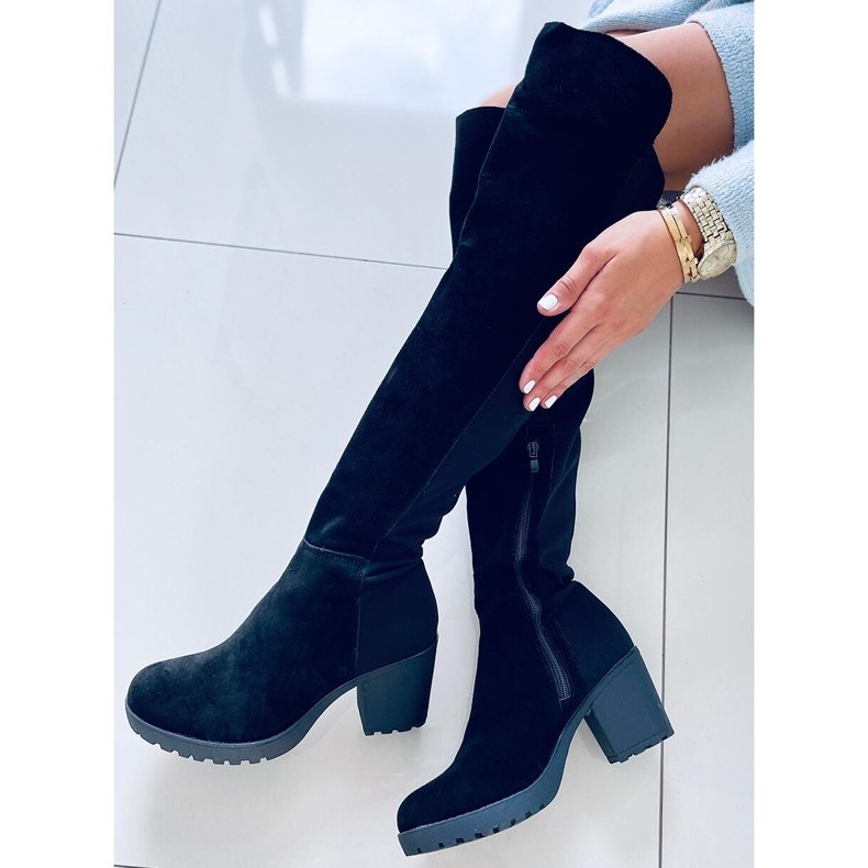 Bottes en cuir naturel Niamh Noir le noir 2