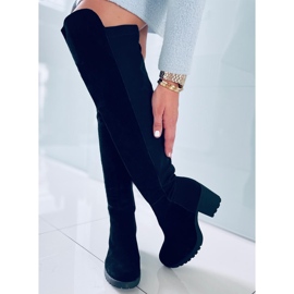 Bottes en cuir naturel Niamh Noir le noir 3