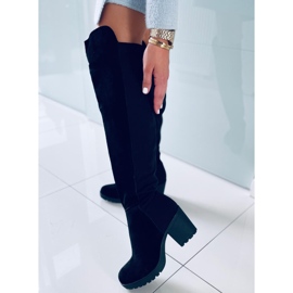 Bottes en cuir naturel Niamh Noir 1