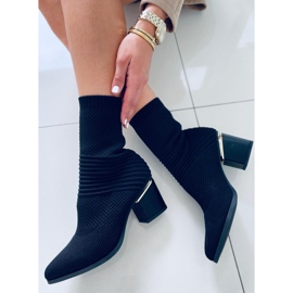 Bottines chaussettes à talon Tiara Black noir 2