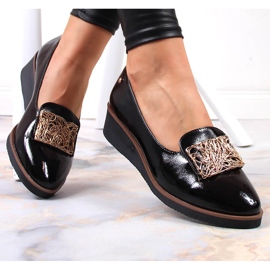 Chaussures laquées, compensées à enfiler, Potocki noir le noir 5