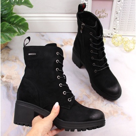 Bottes en daim Vinceza noires sur le poteau le noir 5