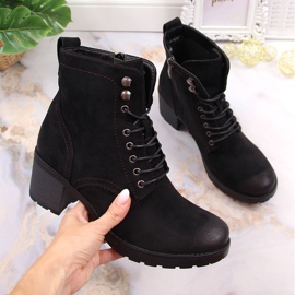 Bottes en daim isolées femme Potocki noires le noir 4