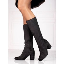 T.Sokolski Élégantes bottes pour femmes à talons hauts Sokolski grises 1