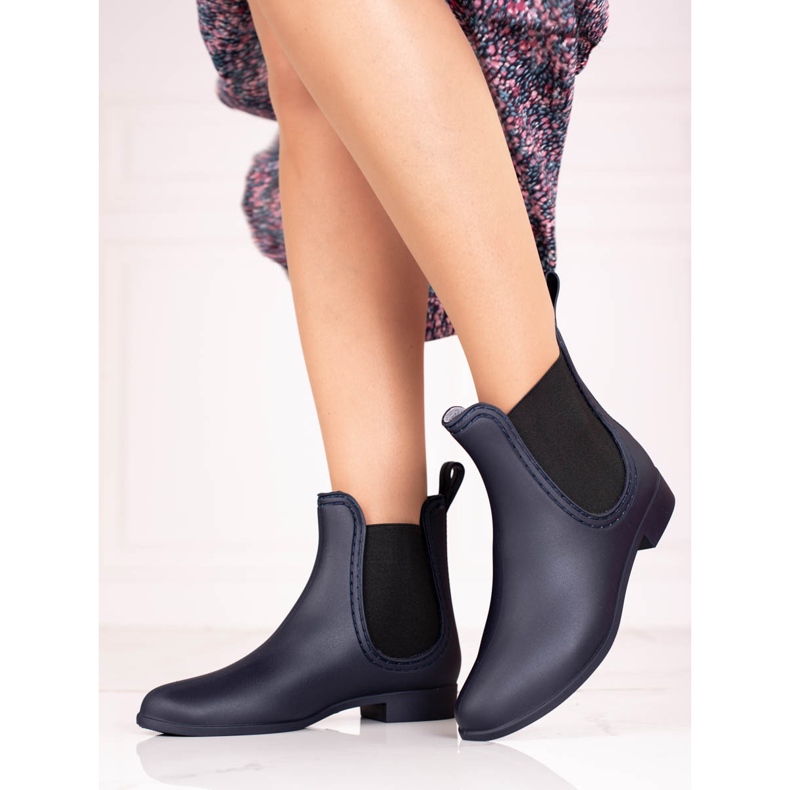 Galoches femme bleu marine mat Shelovet 1