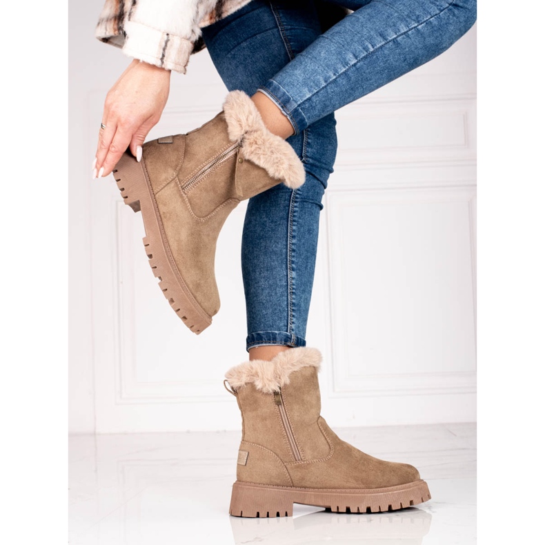 Bottes Vinceza isolées beiges pour femmes 2