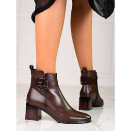 W. Potocki Bottes pour femmes classiques sur un poteau Potocki bas brun 2