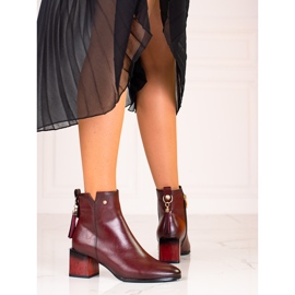 W. Potocki Bottes pour femmes à la mode sur le poteau bordeaux de Potocki rouge 1 W. Potocki Bottes pour femmes à la mode sur le poteau bordeaux de Potocki rouge 1