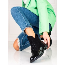 W. Potocki Bottes élégantes pour femmes à talon plat Potocki le noir 1