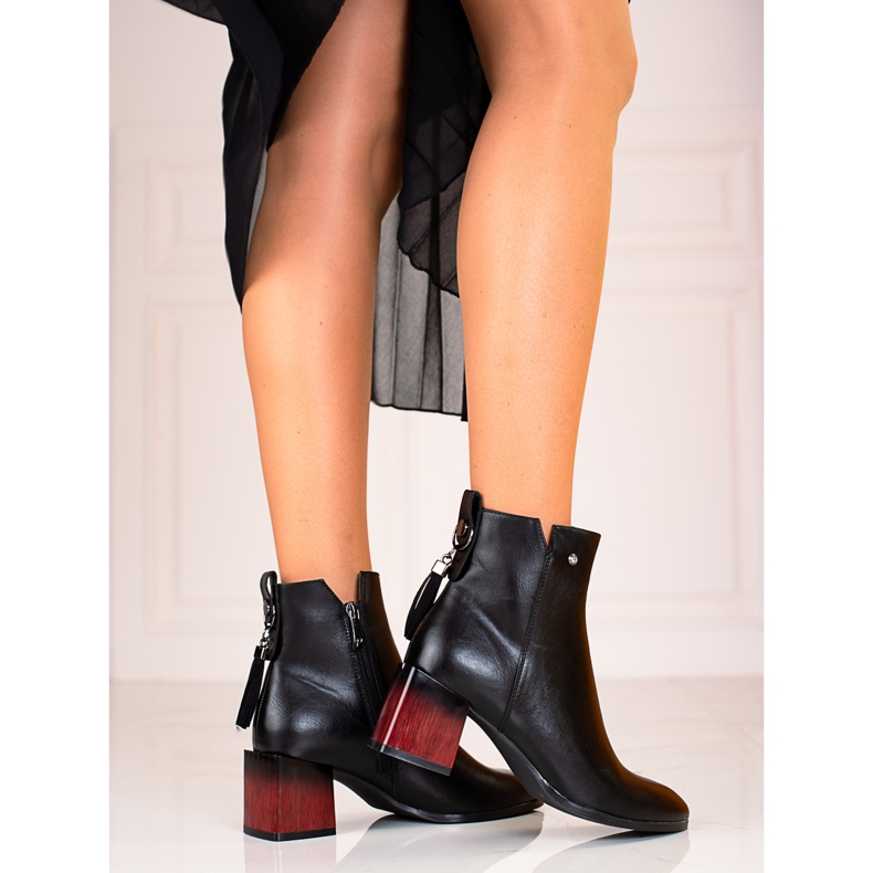 W. Potocki Bottes pour femmes à la mode sur le poteau noir de Potocki 1