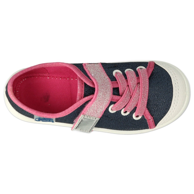 Befado chaussures pour enfants 351X001 bleu marine rose argent 2