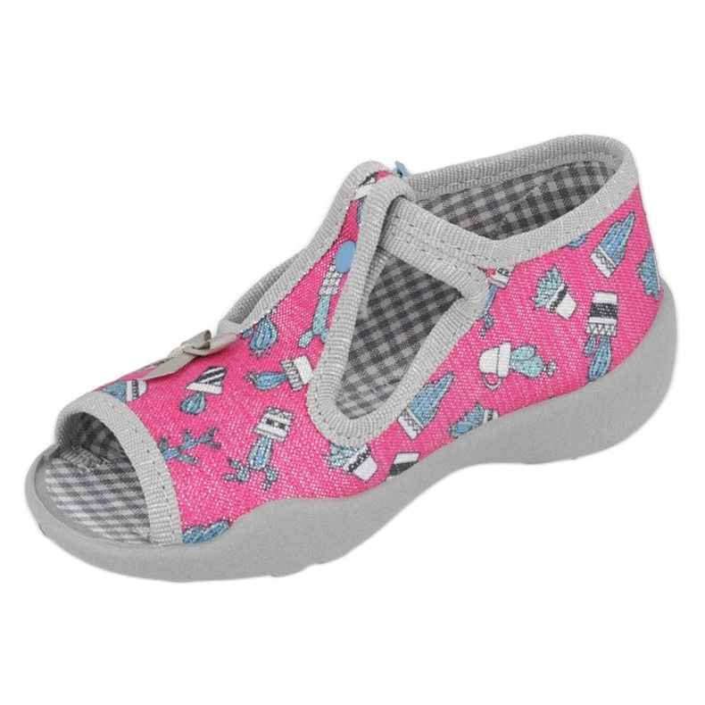 Chaussures pour enfants Befado 213P128 rose argent gris 4