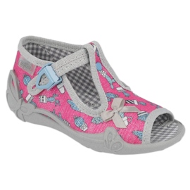 Chaussures pour enfants Befado 213P128 rose argent gris 1