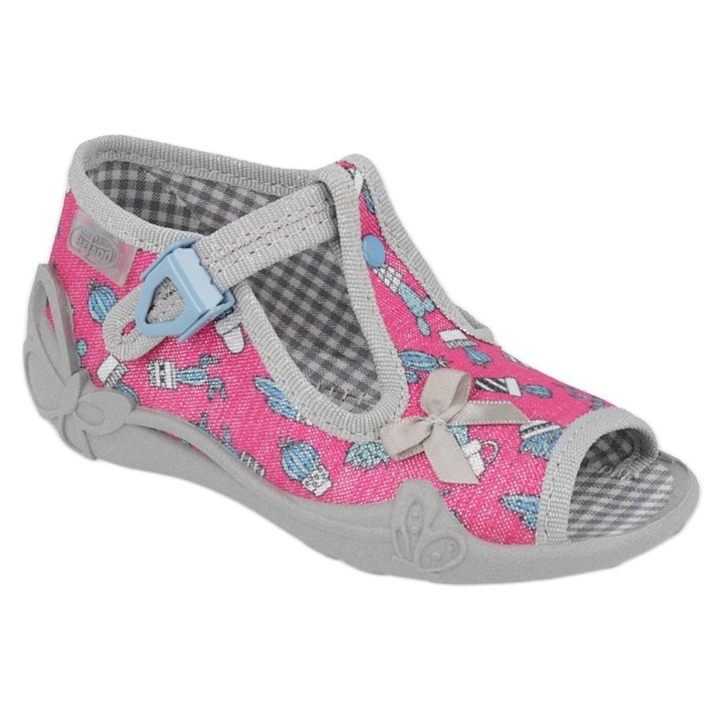 Chaussures pour enfants Befado 213P128 rose argent gris 1